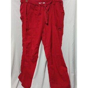 Kathy Peterson scrub pants red size  Petite L  ped med vet